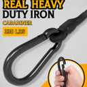 8 Pcs 12 Inch Heavy Duty Carabiner Bungee Cord Outdoor with 190 Lbs Max Break Strength, Black Bungee Straps with Upgraded Carabiner Hooks for Luggage Rack, Cargo, Hand Carts, Bike, Camping, etc