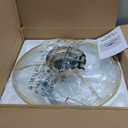 VOLISUN Low Profile Ceiling Fans with Lights and Remote, 19.7in Fandelier Ceiling Fan Flush Mount, 3000K-6500K Smart Bladeless LED Fan Light, Gold Modern Ceiling Fans with Lights for Bedroom