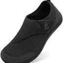 LeIsfIt Mens Wide Diabetic Shoes Adjustable Barefoot Walking Shoes Breathable Zero Drop Sneakers for Wide Width Arthritis Edema Feet Size 45