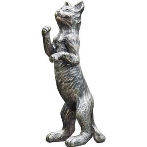 BRECK'S Standing Cat Statue Decorative Figurine Indoor Outdoor Home Decor Garden Yard Lawn Animal Sculpture Decorations