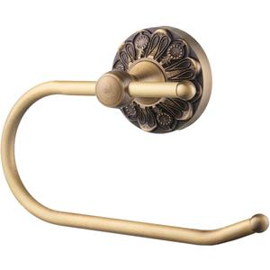 Antique Brass Toilet Roll Holder Brush Bronze Wall Mounted Toilet Roll Holder Open Arm Towel Holder Tissue Roll Holder for Bathroom Kitchen (Brush Bronze)