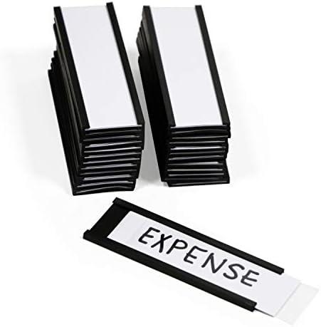 SmartSign Pack of 25 Magnetic"C" Channel Label Holders | 1" x 3"