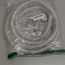 Soft Braided PVC Tubing - 3/4" ID x 1" OD High Pressure Clear Flexible PVC Tube Reinforced Vinyl Hose for Water, Oil with 2pcs Hose Clamps (10Ft)