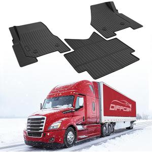 Truck Floor Mats for Freightliner Cascadia: 2018-2027, 116 & 126, TPE, 3PCS