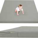 Waterproof Baby Play Mat for Floor 1.3" Thick Memory Foam 50 * 50 Cushion Playpen Playmat Tummy Time Crawling Mat Nursery Rug Pad Mattress Create Soft & Safe Area for Infants,Toddler,Kids,Grey