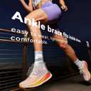 Ankle Brace for Men & Women [X-Shaped Compression & Breathable Mesh] Adjustable Ankle Compression Sleeve With 2 Gel Pads,Ankle wrap for Plantar Fasciitis Relief, Achilles Tendonitis, Swelling, Pain Relief & Injury Recover (Large, Gray)