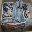 CHAMPLANT Washable Area Rug 9'x12' Boho Chic Medallion Distressed Design Non-Shedding Easy Care Ideal for High Traffic Areas in Living Room Bedroom Office Coffee Table Large Carpet