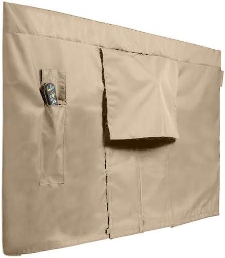 Covermates Outdoor Full TV Cover  Water-Resistant All-Weather Protection for Mounted & Freestanding TVs, 12-Gauge Vinyl with Remote Pocket & Secure Touch Fastener Closure, 42-45 Inches, Classic Tan
