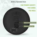 WallarGe Night Light Wall Clock for Bedroom - Silent Lighted up Wall Clock Glow in The Dark, Battery Operated Wall Clocks for Living Room/Kitchen, Easy to Read Large Digital Display, 12 Inch