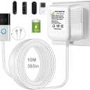Visual Doorbell Power Adapter 18V 500mA Compatible with Ring Nest Eufy Wyze Arlo Wireless Video doorbell (393in/10M Cable Length), White