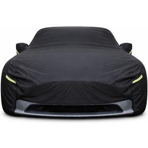 Car Cover Custom Fit for Tesla Model Y, Water-Resistant All Weather Full Exterior Cover Rain Snow UV Protection Lightweight Cover with Door Zipper Charging Port (Black)
