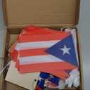 Roowest 37 Pcs Puerto Rico Christmas Tree Ornament 12 Styles Wood Holiday Ornament with Coqu Cem Pattern 1 Puerto Rican Flag String 196.85 Inches/ 5 M for Xmas Tree Home Decoration Gifts
