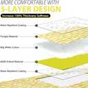 ZAZE Extra Large Picnic Blankets, 80''x80'' Washable Waterproof Foldable Oversized Compact Picnic Mat for Spring Summer Blanket Beach, Camping on Grass (Yellow and White)