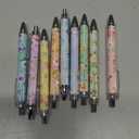 Dispowreath 12 Pcs Christmas Flower Pens Colorful Floral Ballpoint Pens Retractable Black Ink for Women Flower Writing Spring Journaling Floral Gifts Office Supplies Colleagues, Teachers, Students
