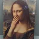 Funny Stinky Face Bathroom Canvas Wall Art Vintage Humor Fun Mona Lisa Bad Smell Aesthetics Painting Picture Wall Decor Da Vinci Poster Print Artwork for Toilet Washroom Home Decoration
