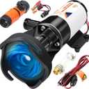 12V RV Macerator Pump - 12 Gpm Quick Release Portable RV Sewage Pump, Dump 15 Gallons of Waste per Minute