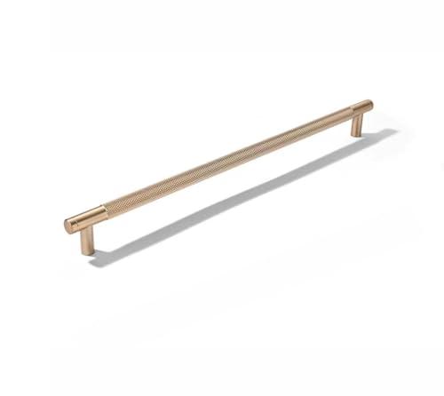 khtumeware 1 Pack 18 Inch(457mm) Drawer Appliance Handles Knurled Champagne Bronze Cabinet Pulls Drawer Pulls Kitchen Hardware Kitchen Handles for Cabinets Cupboard Handles