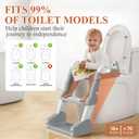 Potty Training Seat, Toddler Toilet Seat for Little Boys Girls, Potty Training Toilet with Urinals, Toddler Step Stool Ladder and Splash Guard (Gray)