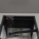 Marbrasse Label Holder for Rolls and Fanfold Labels, Metal Thermal Label Printer Holder with Drawer, Shipping Label Stand,Sticker Roll Holder for Home, Office, Small Business,Black