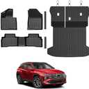 Floor Mats Set for Hyundai Tucson 2022-2025 2026 Hybrid Version (Not fit Gas and PHEV), All Weather TPE Cargo Liner Backrest Mat Trunk Mat Door Sill Guards Accessories (Hybrid Model)