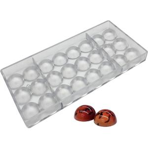 Goldbaking Semi Sphere Chocolate Mould PC Polycarbonate Hemisphere Chocolate Mold (s 1.2inch)
