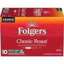 Folgers Classic Roast Coffee, Medium Roast, Keurig K-Cup Pods, 10 Count Box, Best By: Jan. 12 2027