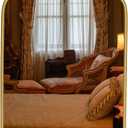 Gold Baroque Mirror Antique 16x24 Inches - Vintage Arched Mirror with Ornate Gold Frame for Entryway, Narrow Hallway & Bathroom Wall Decor