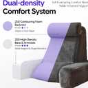 22" X-Large Reading Pillow for Bed Sitting Up with Sturdy Armrests & Supportive 60° Ergonomic Backrest Design for Reading, Gaming, TV & Relaxation