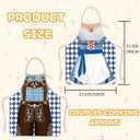 German Oktoberfest Apron,Adult Oktoberfest Dress Apron for Kitchen Cooking BBQ Party (31inch*23inch, Blue)