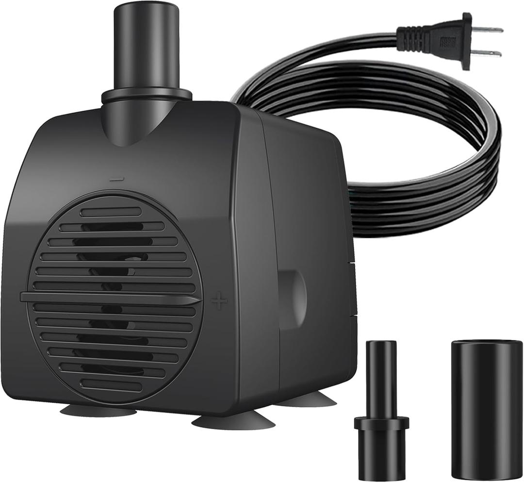 Submersible Pump 200GPH (800 L/H 15W) Ultra Quiet with Over Heating Protection 5.2ft High Lift for Fountains, Hydroponics, Ponds, Aquariums & More Submersible Pump 200GPH (800 L/H 15W) Ultra Quiet with Over Heating Protection 5.2ft High Lift for Fountains, Hydroponics, Ponds, Aquariums & More