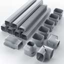 4'' 23Ft Mini Split Line Set Cover, Upgraded UV-Proof PVC Pipe | DIY Decorative Lineset Cover Kits with Flexible Duct for Mini Split Air Conditioner, Central AC, HVAC, Heat Pumps