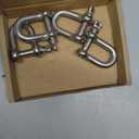 Stainless Steel 304 D Shape Shackle 5/32", 1/4", 5/16",3/8", 9/16", for Chains Wirerope Lifting Outdoor Camping Survival Rope Bracelets Or for Heavy Duty Construction
