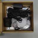 Single Under Cabinet LED Puck Light, Curio Display Case Shelf Counter Accent Lighting, 120V Electric Wired Wall Plug in, On Off Switch, Black Cords, 2 Packs, Daylight