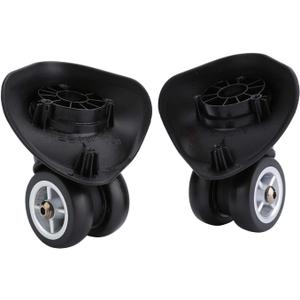 Alomejor 2pz Suitcase Wheel Luggage Wheel Replacement Per Valigia Trolley Right and Left