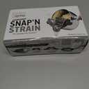 Kitchen Gizmo Snap N' Strain - Silicone Pasta Strainer Clip-On for Pots and Pans - Heat Resistant Colander for Vegetables and Noodles - Kitchen Gadgets for Cooking - Space-Saving Design - Gray