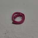 Rolled Leather Dog Collar Soft Round Collars, ID Tag for Small Medium Large Dogs (16-20 inch, Pink & Silver Buckle)