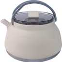Portable Collapsible Camping Kettle, Coffee Pot for Hiking, Travel and Outdoors, 1.5L (light Khaki)