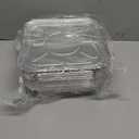 8x8 Inch Disposable Aluminum Foil Pans with Lids (15 Pack) - Heavy-Duty Baking Trays for Air Fryer, Oven- Reusable & Leakproof Design