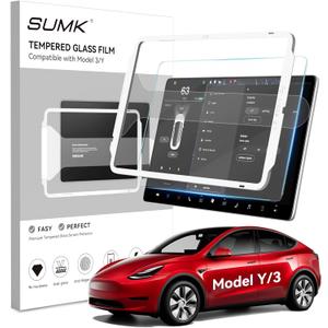 Tempered Glass Screen Protector for Tesla Model Y/3 Accessories, 15 inches Touchscreen Protector for Tesla Model Y (2025-2020) / Model 3 (2023-2017) [No-glare & No-fingerprint& 9H] - Matte