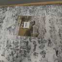 Abstract 12x18 Area Rugs for Living Room: Washable Rugs Blue Grey