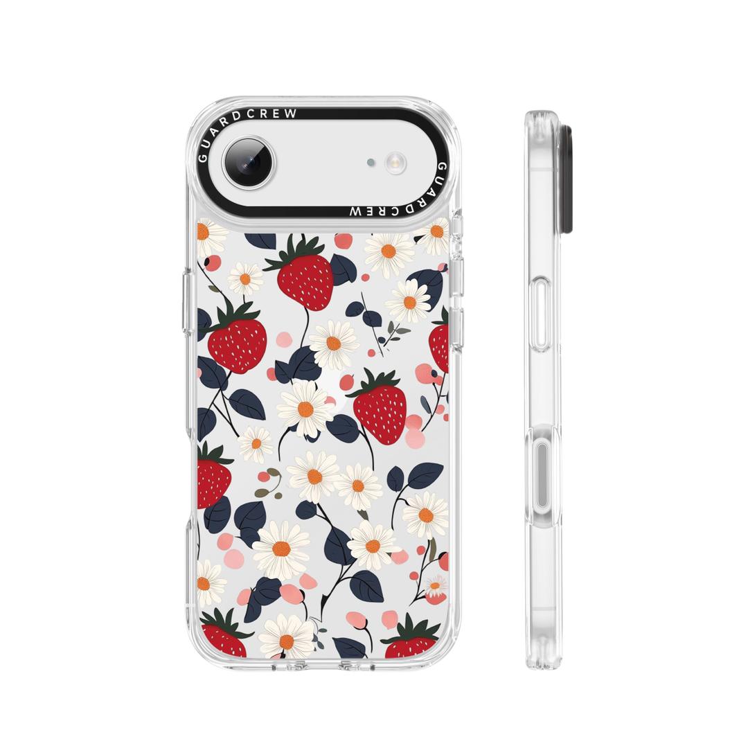 GuardCrew for iPhone Air Case, [Daisy Strawberry] Cool Aesthetic Pattern for Women, [11FT Military-Grade Drop Tested] Slim Crystal Clear Shockproof TPU Bumper Phone Cover, 6.5"