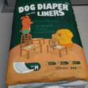 PAWPANG Disposable Dog Diaper Liners Booster Pads for Male & Female Dogs, 100ct, 5 Sizes Options, Doggie Diaper Inserts fit Most Types of Dog Diapers - Pet Belly Bands & Male Wraps (Medium(100ct)) (Standard Pack)