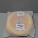 ANWA Adjustable Cat Cone Collar Soft, Cute Cat Donut Collar After Surgery, Kitten Recovery Cones to Stop Licking (Medium, Orange)