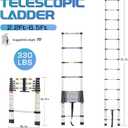 RIKADE Telescopic Ladder, 6.5 ft Aluminum Telescoping Ladder with Non-Slip Feet, Portable Extension Ladder for Household and Outdoor Working, 330 lb Capacity