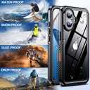 MOZOTER for iPhone 16 Plus Case Waterproof,[IPX8 Underwater Case][Full Body Shockproof & Military Dropproof] Clear Sound Quality Built-in Screen Protector for iPhone 16 Plus 6.7 inch-Black