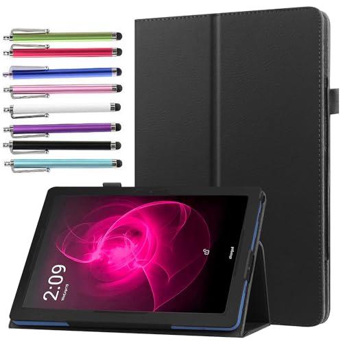 elitegadget Case for TCL TAB PRO 5G 10.36" Tablet Model 9198S - Slim Lightweight Folio Stand Cover PU Leather Case Cover + 1 Stylus (Black)