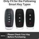 Fit for Nissan Pathfinder Key Fob Cover 2025, Smart Key Case for Altima Rogue Ariya Kicks 3/4/5 Button, Keys Shells with Carbon Fiber Keychain(RCTMB Black)