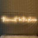 Large This Must Be The Place Neon Signs warm white Led Light Sign for Wall Decor for Bedroom, Bar, Cafe, Office, Cave