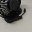 SWEETFULL USB Desk Fan Small Quiet - 3 Speeds Mini Personal Portable Fan 360 Rotation Adjustable, 5.5 Inch Office Table Cooling Gadgets on Desktop (Black)