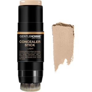 Gentlehomme Men's Concealer Stick with Brush for Dark Circles Eraser, 4 Shades, Light